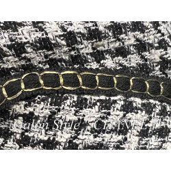 Galon Style " Chanel" Noir Doré A Coudre