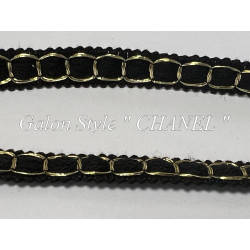 Galon Style " Chanel" Noir Doré A Coudre