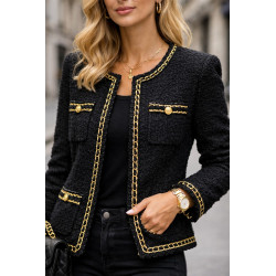 Galon Style " Chanel" Noir Doré A Coudre