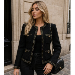 Galon Style " Chanel" Noir Doré A Coudre
