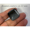 Bouton carré 22 mm élégant gris et noir brillant couture mercerie