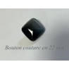 Bouton carré 22 mm élégant gris et noir brillant couture mercerie