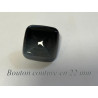 Bouton carré 22 mm élégant gris et noir brillant couture mercerie