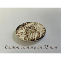 Bouton couture 35 mm multicolore à effet marbré, idéal pour la confection, la customisation et les créations élégantes
