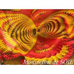 Tissu Mousseline De Soie Imprimé En Motif  Au Mètre Couture