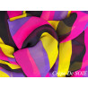 Tissu crêpe de soie imprimé multicolore haute couture – largeur 1,25 m