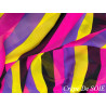 Tissu crêpe de soie imprimé multicolore haute couture – largeur 1,25 m