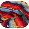 Maille Crochet Multicolore – Tissu Maille Ajourée Couture au Mètre