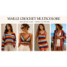 Maille Crochet Multicolore – Tissu Maille Ajourée Couture au Mètre