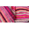 Maille Crochet Multicolore Rose – Tissu Ajouré Couture au Mètre