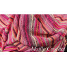 Maille Crochet Multicolore Rose – Tissu Ajouré Couture au Mètre