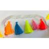 Galon à Pompons Multicolores Fluo 4 cm au Mètre