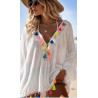 Galon à Pompons Multicolores Fluo 4 cm au Mètre