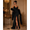Boa Plume Noir au Mètre – Élégance, Couture et Décoration