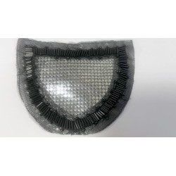Motif, Applique, Patch, A Coudre en perle gris sur Résille.