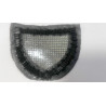Motif, Applique, Patch, A Coudre en perle gris sur Résille.