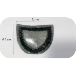 Applique Patch, motif à Coudre ou à coller Perles Gris Canon de Fusil 11 × 8,5 cm