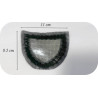 Applique Patch, motif à Coudre ou à coller Perles Gris Canon de Fusil 11 × 8,5 cm