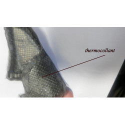 Applique patch Bijou Thermocollante ou à Coudre – Épaulette Perles Métallisées Gris Canon de Fusil
