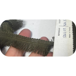Frange Charleston Au Mètre kaki En 20 mm - Galon A Frange