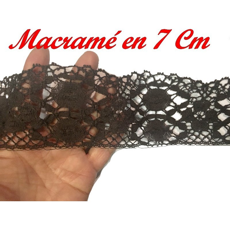 Ruban Macramé Dentelle SWEET TRIMS – Haut 7 Cm – Vente Au Mètre – Pour Loisirs Créatifs
