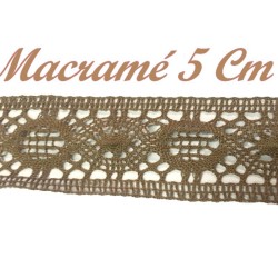Galon Dentelle Macramé En 5 cm Beige A Coudre.