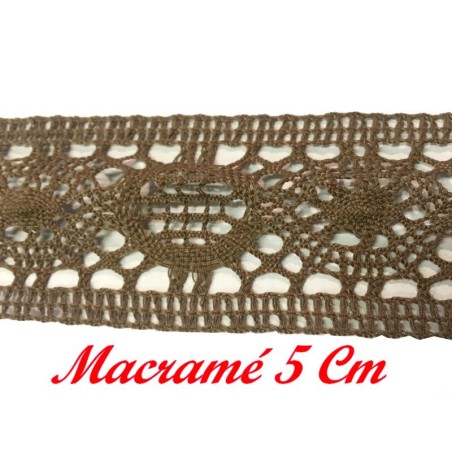 Galon Dentelle Macramé En 5 cm Beige A Coudre.