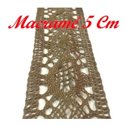 Galon Dentelle Macramé En 5 cm Beige A Coudre.