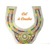 Col Plastron Style Indien A Coudre En Perles Multicolors Pour Customisatiopns Et Décorations