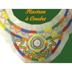 Col Plastron Style Indien A Coudre En Perles Multicolors Pour Customisatiopns Et Décorations