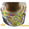 Col Plastron Style Indien A Coudre En Perles Multicolors Pour Customisatiopns Et Décorations