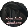 Tissu Satin Elasthanne Au Mètre Couleur Noir Uni En Grande Largeur