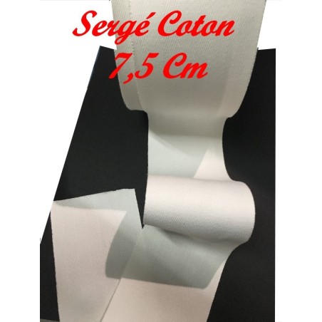 Ruban Sergé Coton 25mm - 54 Yards, Naturel - Pour DIY, Couture, Emballage