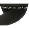 Elastique Plat Au Mètre en 8 Cm Noir De Large Pour La Couture.