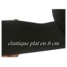 Elastique Plat Au Mètre en 8 Cm Noir De Large Pour La Couture.